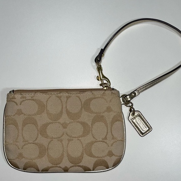 Brown Coach Wristlet Wallet Signature Canvas - Picture 7 of 7